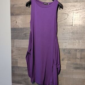 Chic Asymmetrical Purple Dress